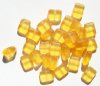 25 8x11x5mm Transparent Matte Topaz Tablet Pillow Beads